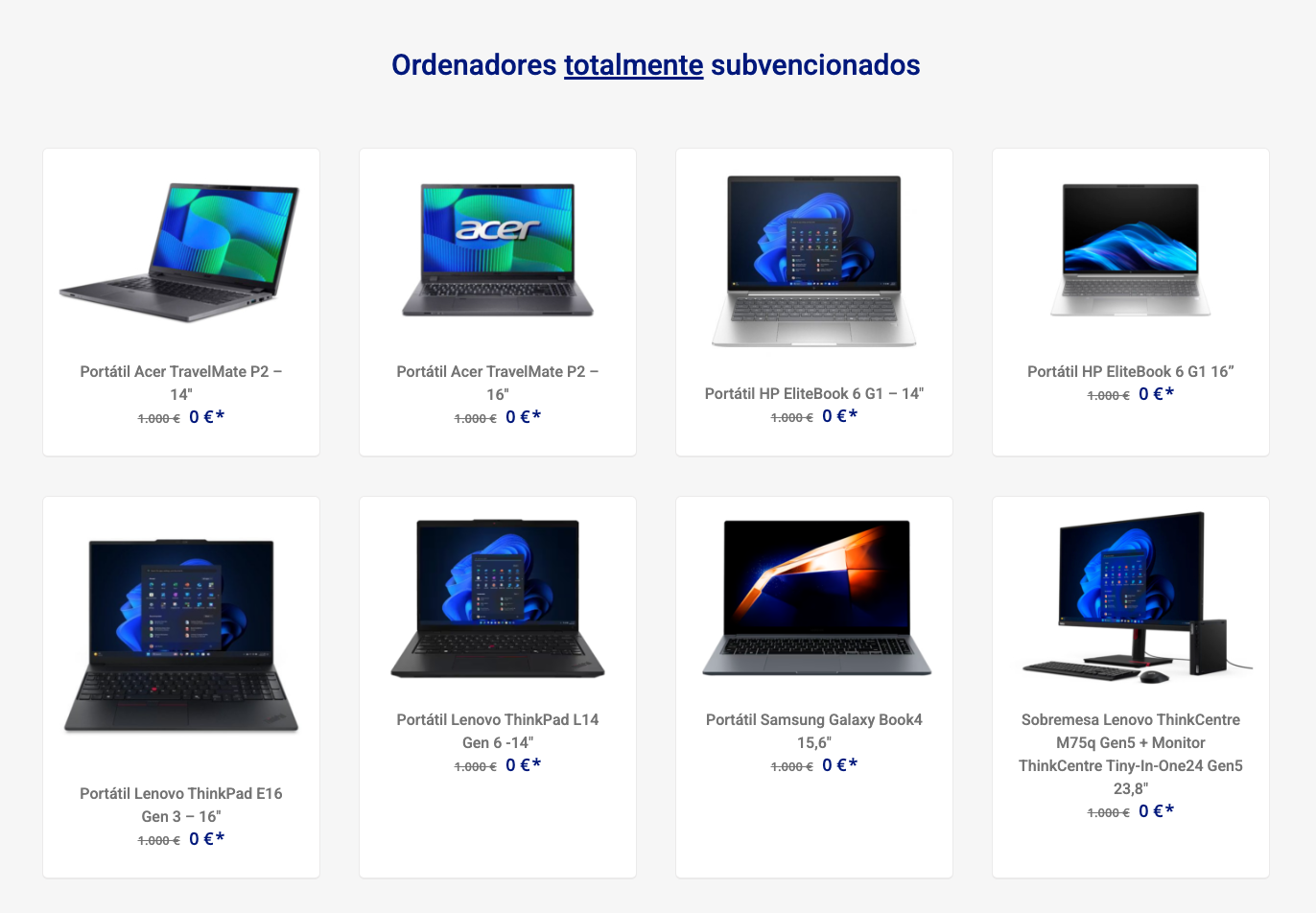 ordenadores sin coste