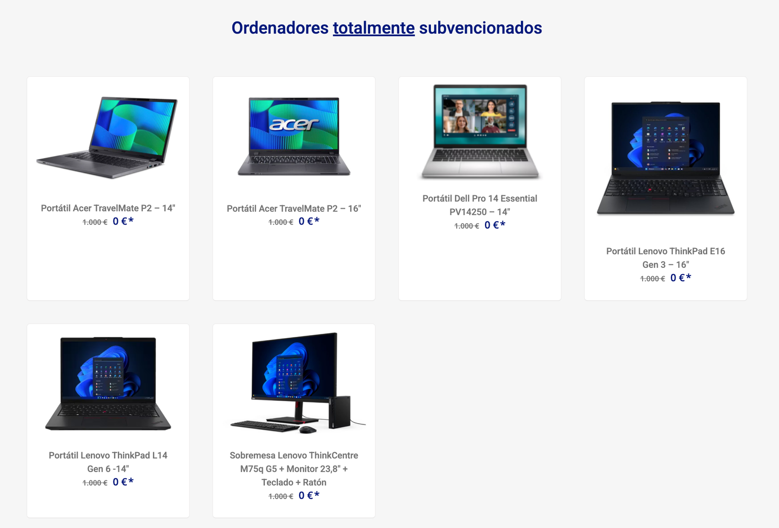 ordenadores sin coste